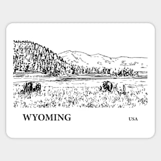 Wyoming USA Sticker